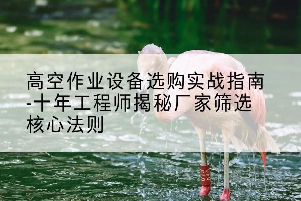 共青城剪叉式升降机厂家-高空作业设备选购实战指南-十年工程师揭秘厂家筛选核心法则